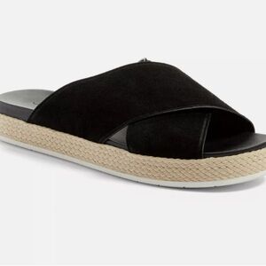 Vince Villaire Crisscross Suede Espadrille Slide
